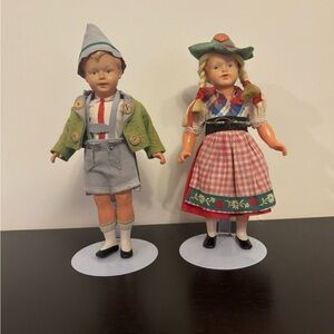 Traditional Boy Doll in Green Jacket and Gray Outfit - Kids Toys
